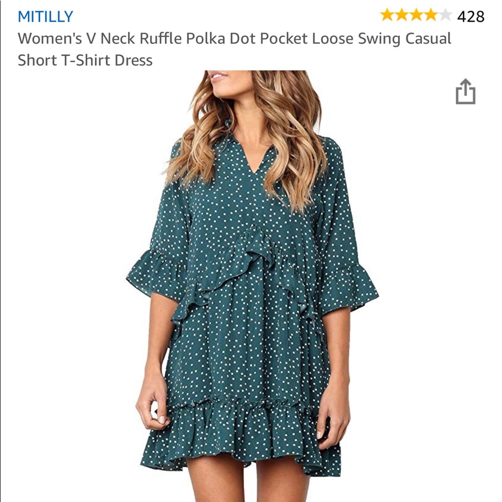 v neck swing dress